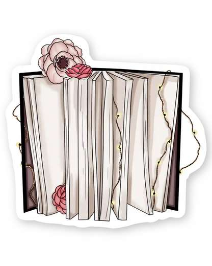 Naljepnice za planer La Parissiene ilustracije detalj otvorena knjjiga u koju je zabodeno cvijeće