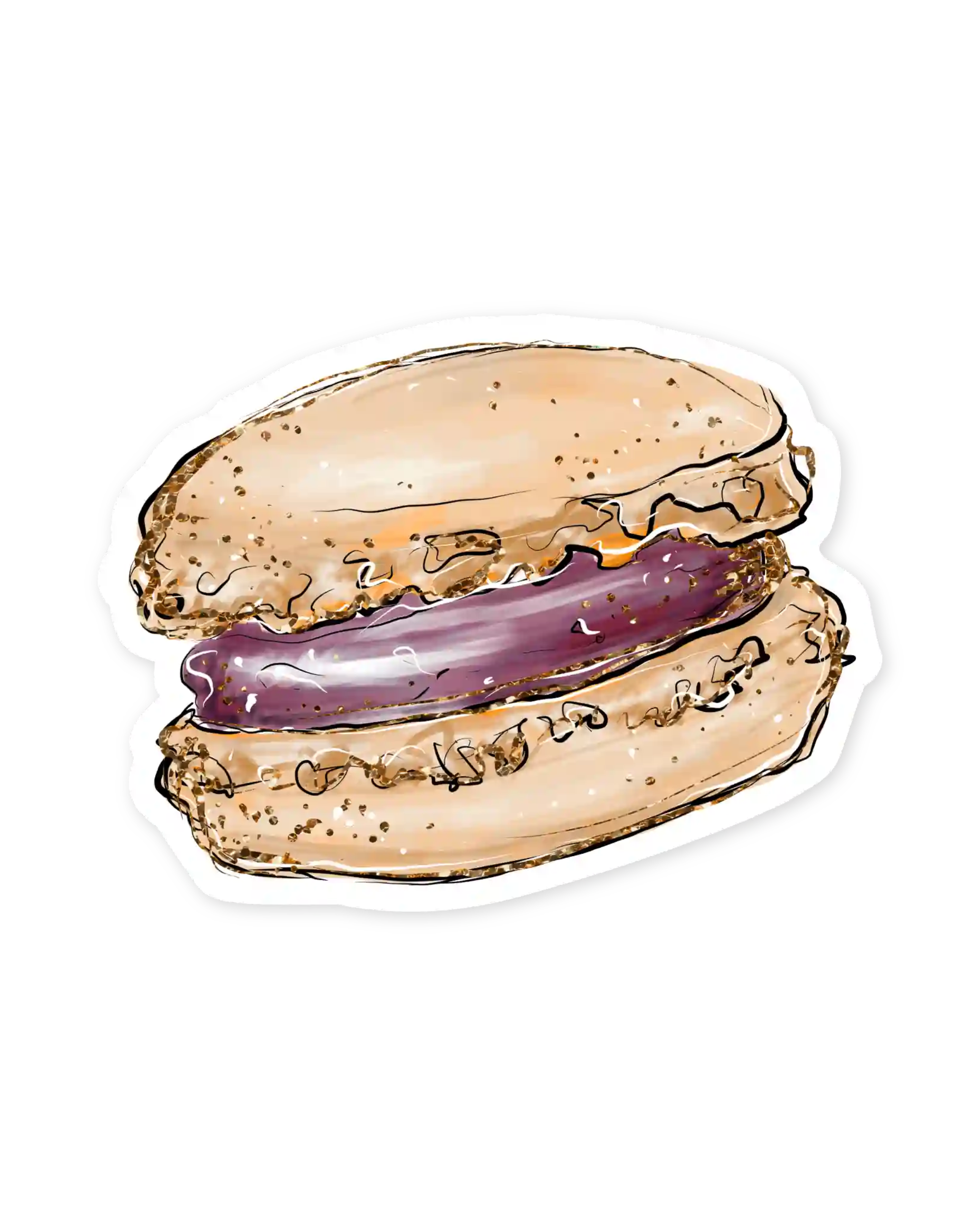 Naljepnice za planer Paris Mon Amour ilustracije detalj hamburger