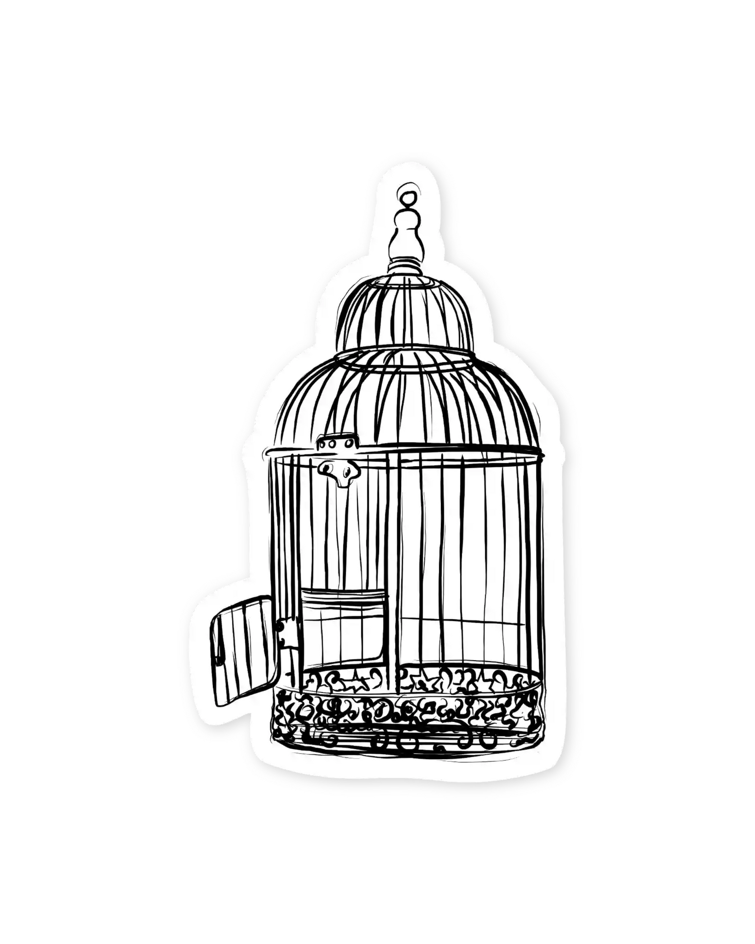 Naljepnice za planer Paris Mon Amour ilustracije detalj kavez za ptice