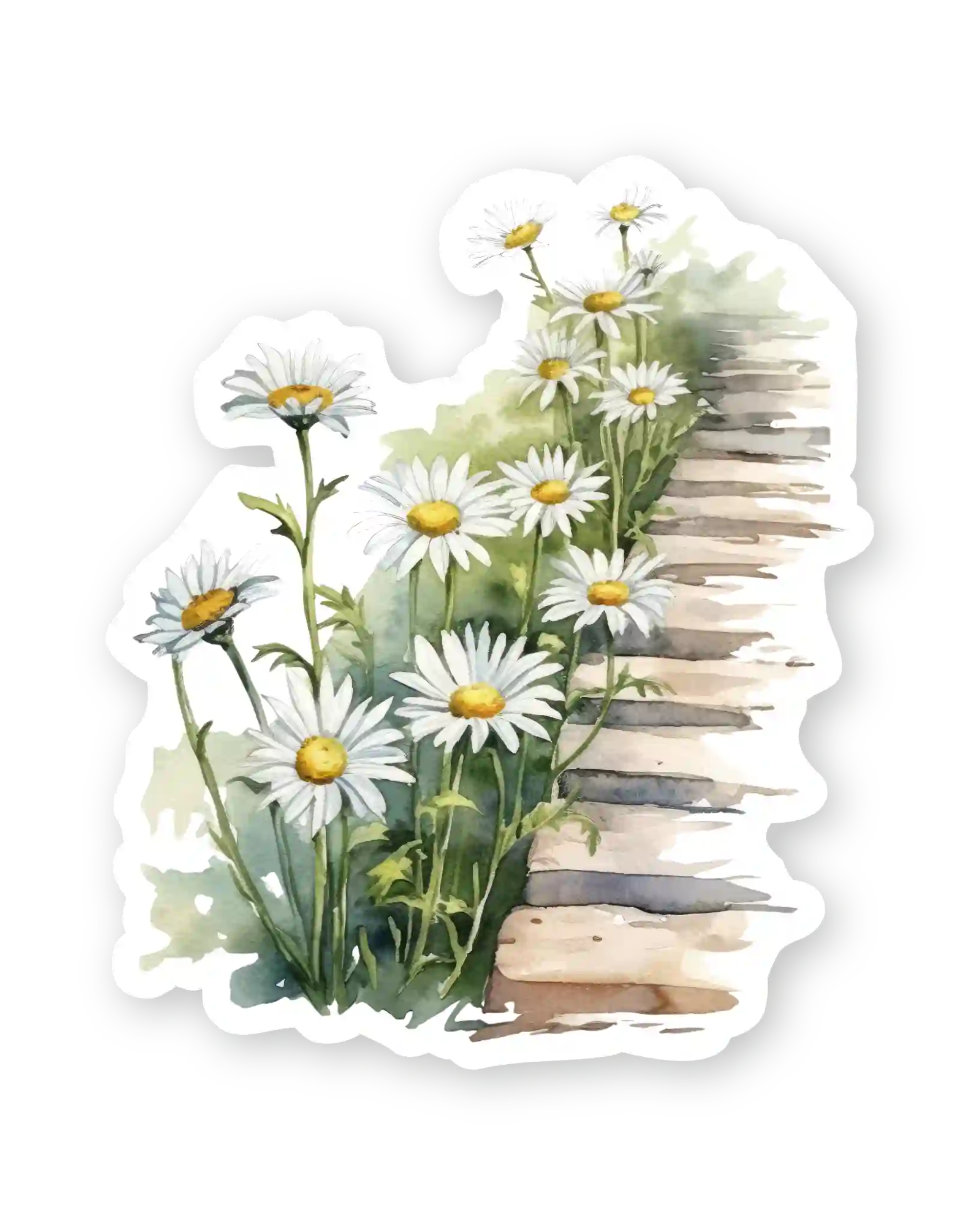Naljepnice za planer The Daisy Patch ilustracije detalj stepenice i tratinčice