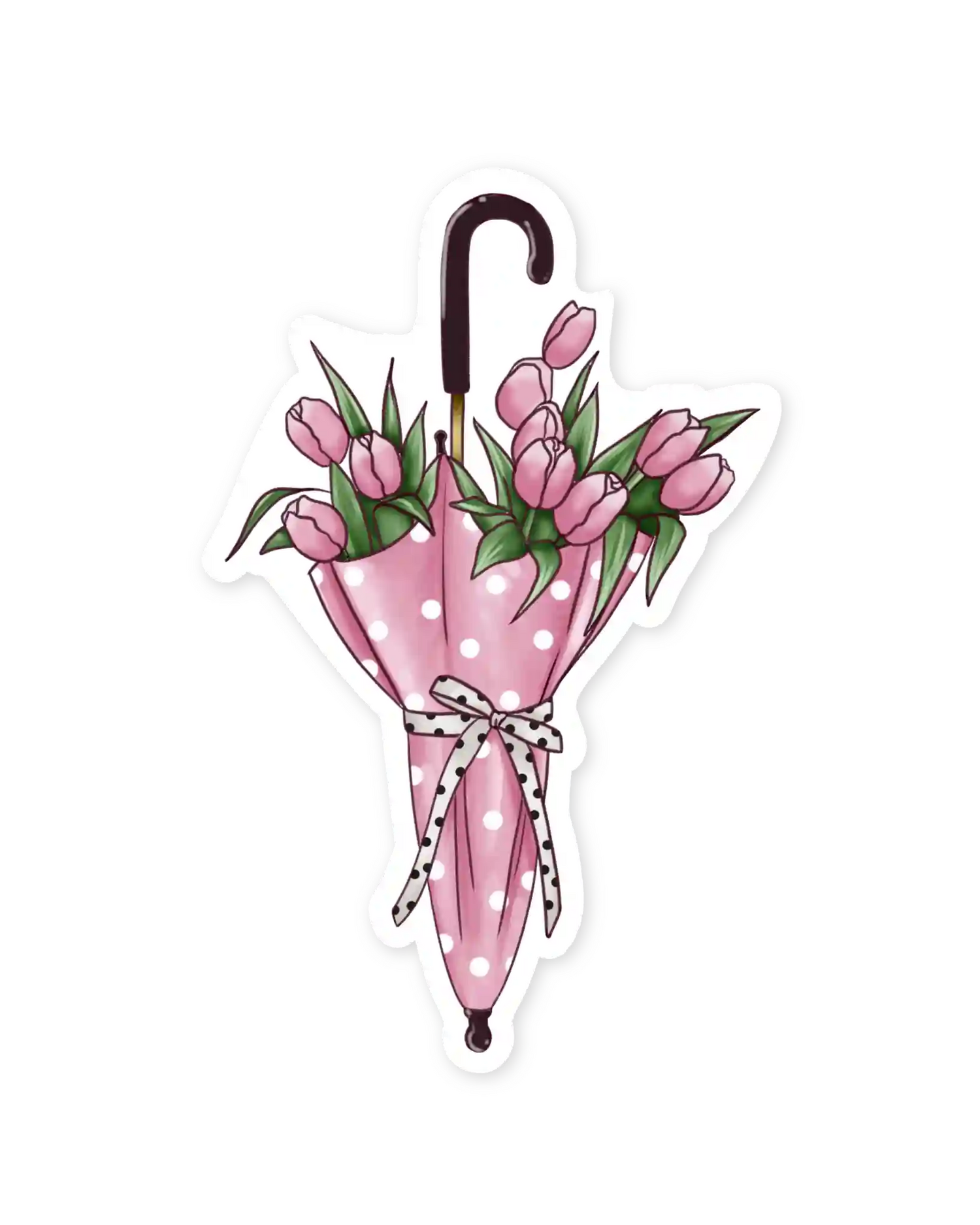 Naljepnice za planer Hop Into Spring ilustracije detalj kišobran s cvijećem