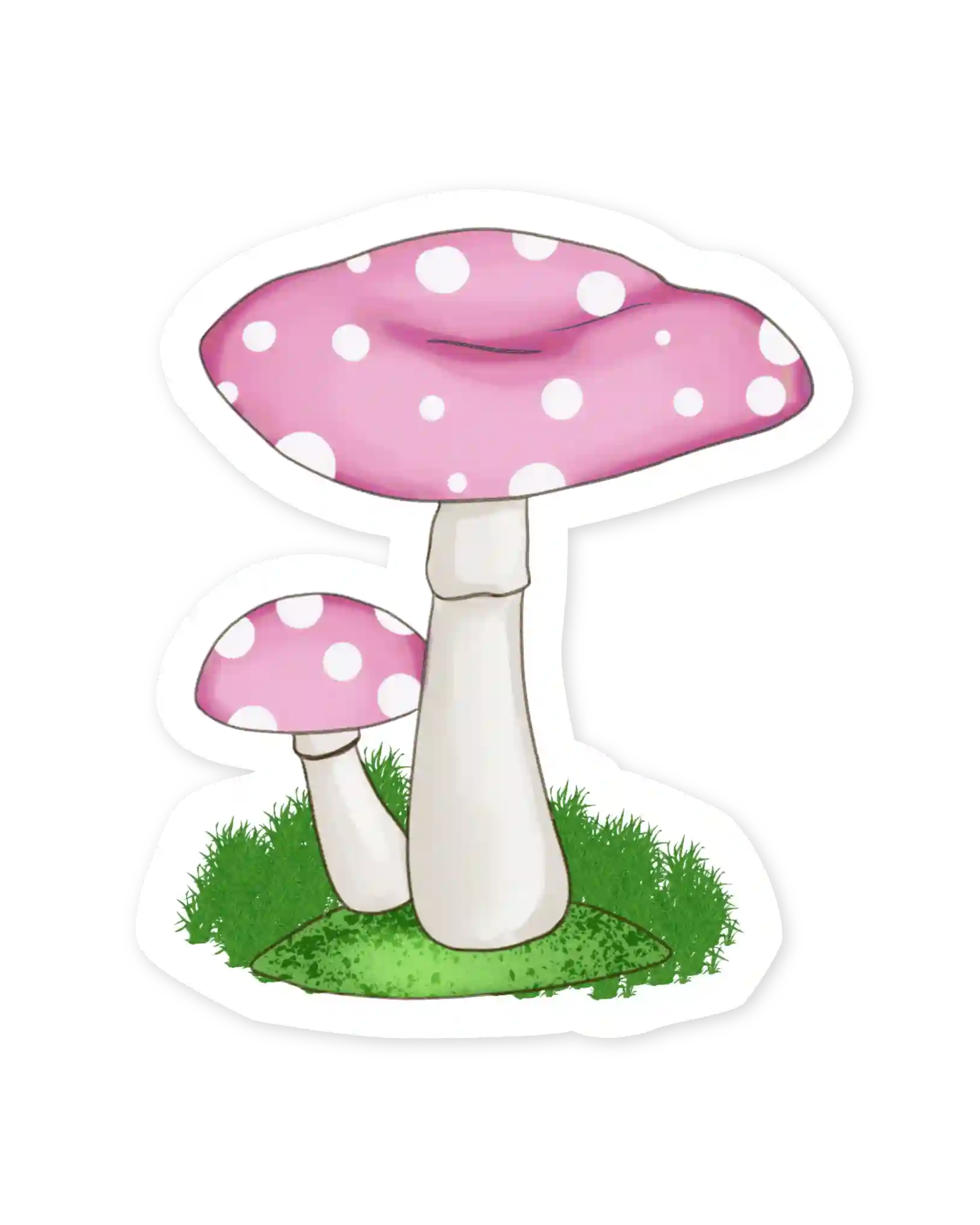 Naljepnice za planer Hop Into Spring ilustracije detalj pink gljiva