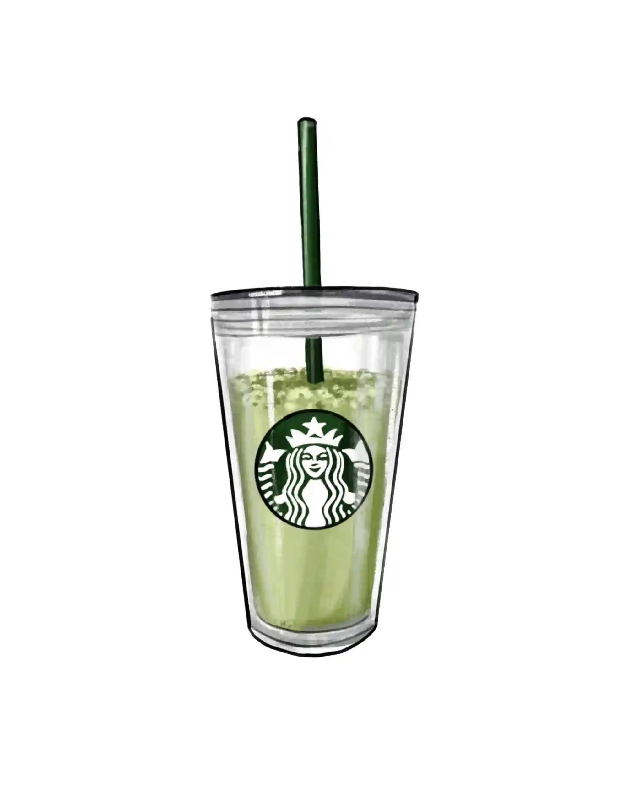 Napljepnice za planer That Girl ilustracije detalj matcha latte čaša