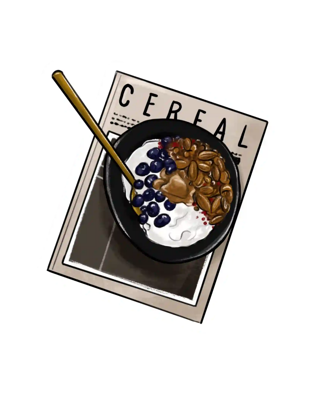 Napljepnice za planer That Girl ilustracije detalj detalj magazin i zdjela sa žitaricama