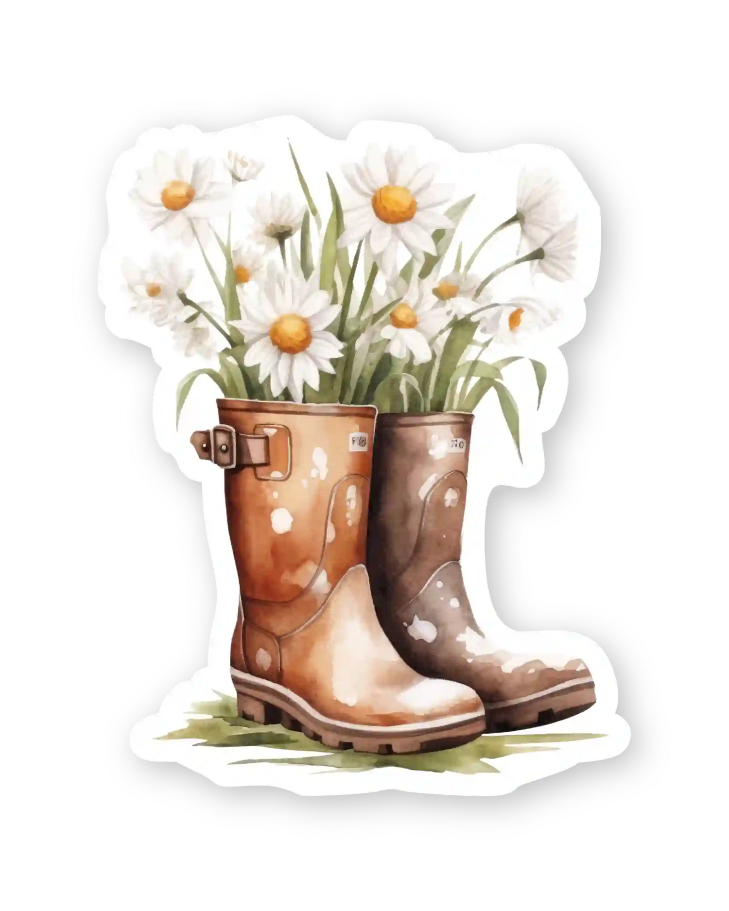 Naljepnice za planer The Daisy Patch ilustracije detalj čizme sa cvijećem