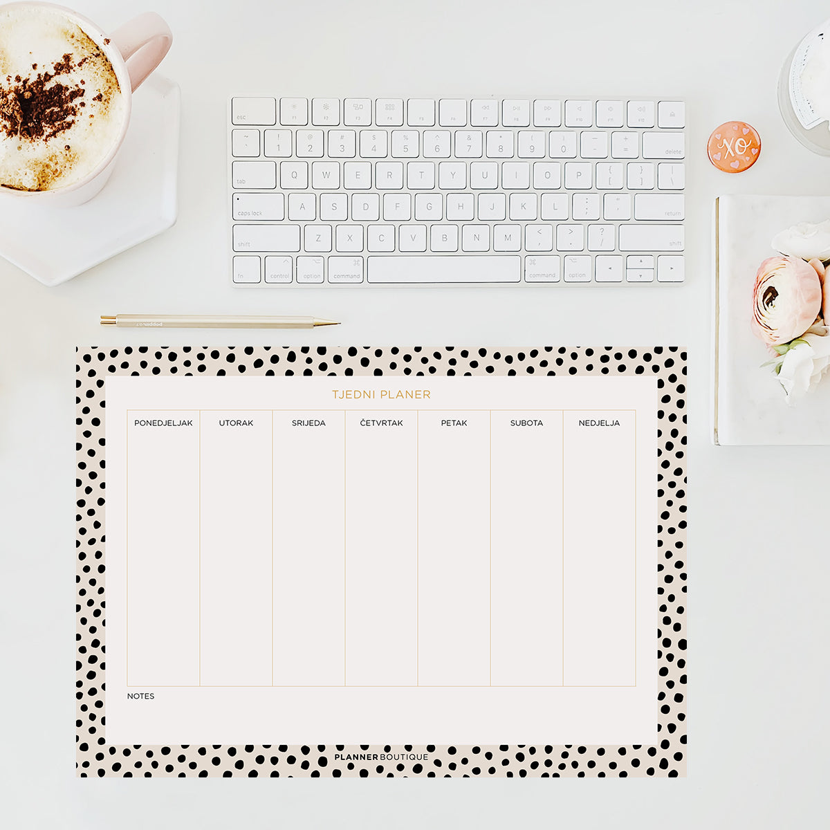 Stolni planer Točkice Tjedni