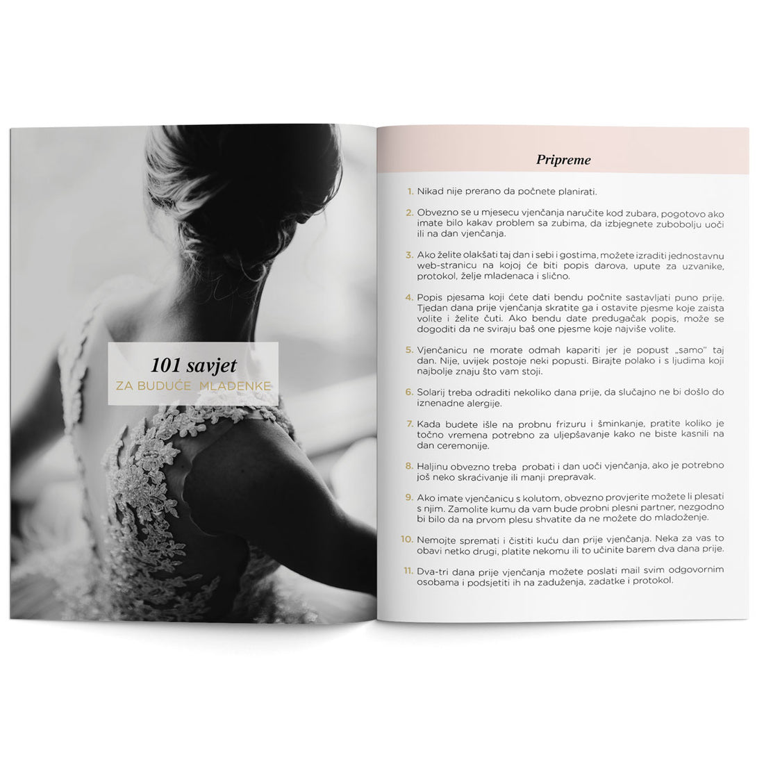 Stress free bride to be knjižica sa savjetima za vjenčanje, planner boutique, 101 savjet za mladenku