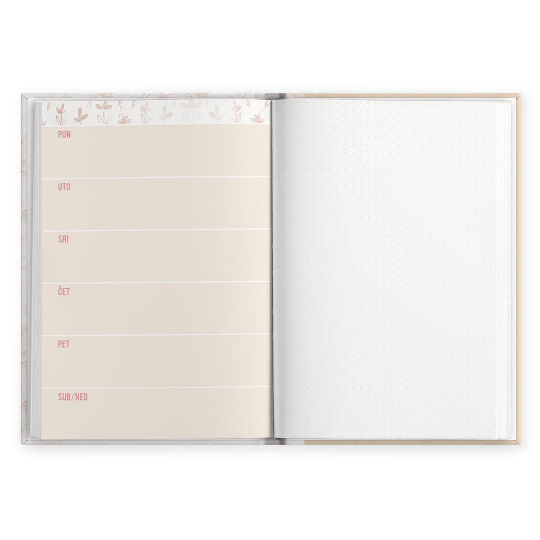 Unutrašnjost učiteljskog planera, tjedni planer