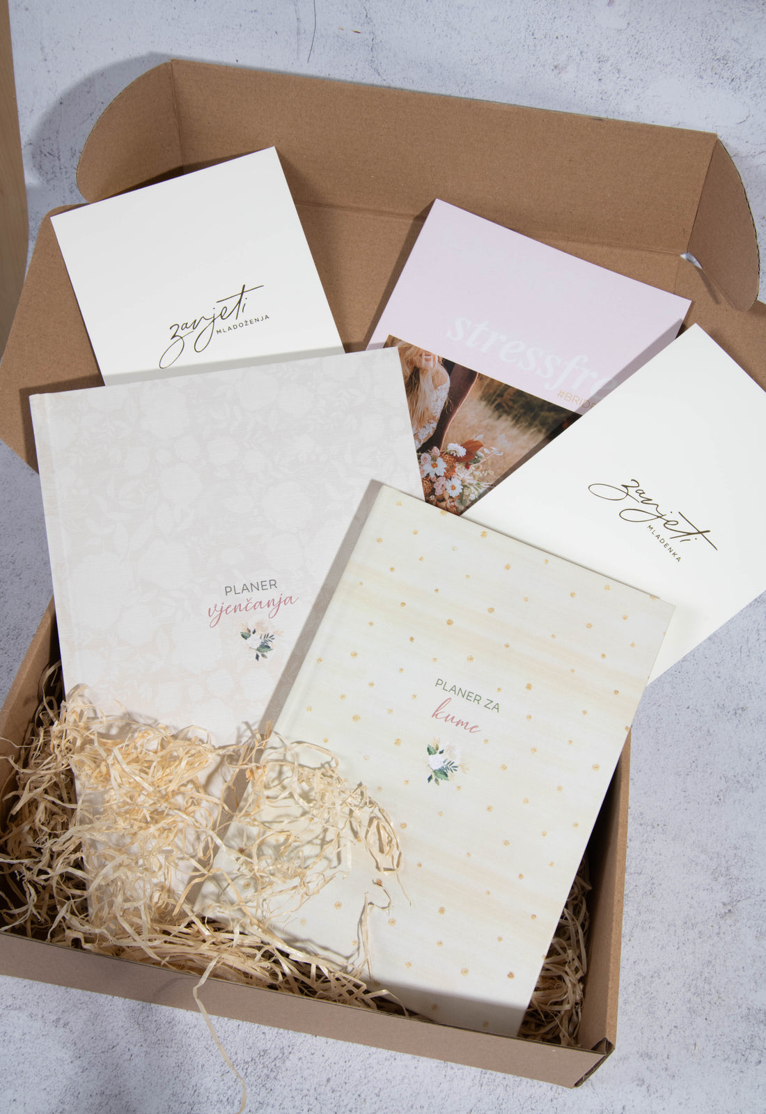 Set za vjenčanje, kutija sa dizajnom, Planner Boutique, sadržaj svi proizvodi
