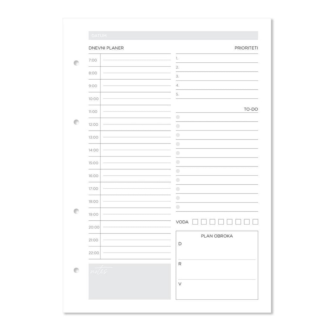 Dnevni planer dodatak - Planner boutique