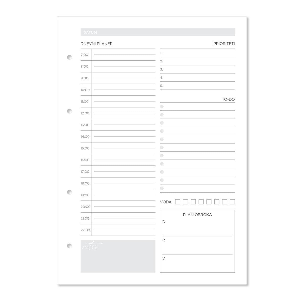 Dnevni planer dodatak - Planner boutique