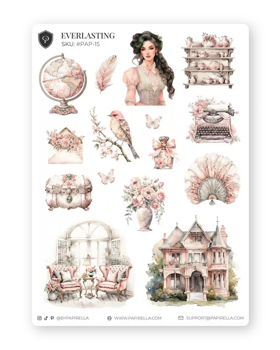 Set naljepnica za planer Everlasting, ilustracije