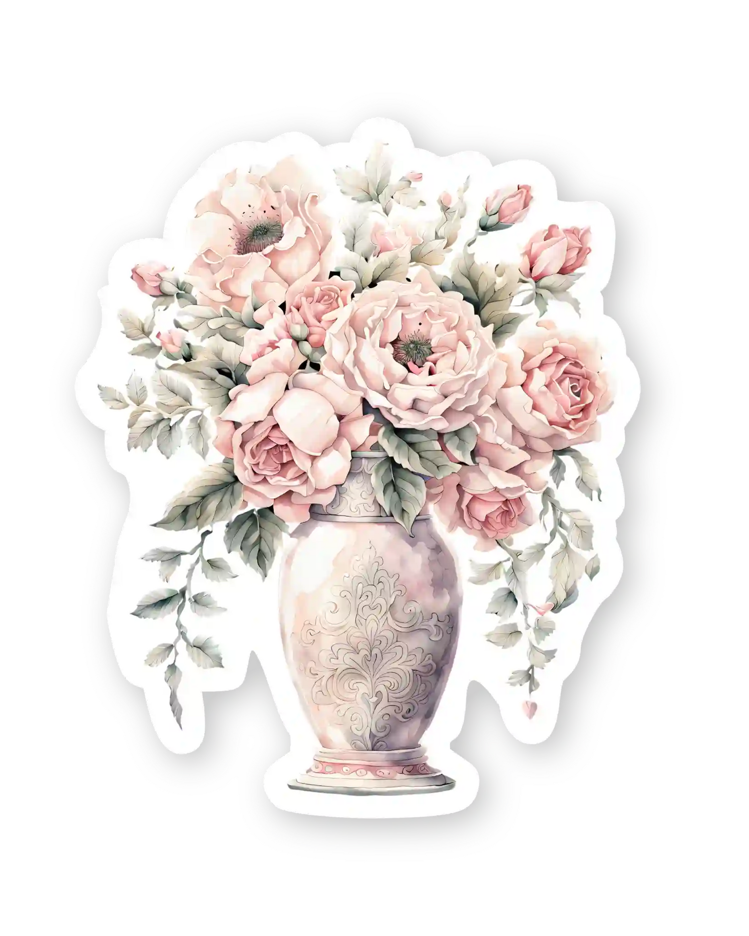 Set naljepnica za planer Everlasting, ilustracija vaza s cvijećem
