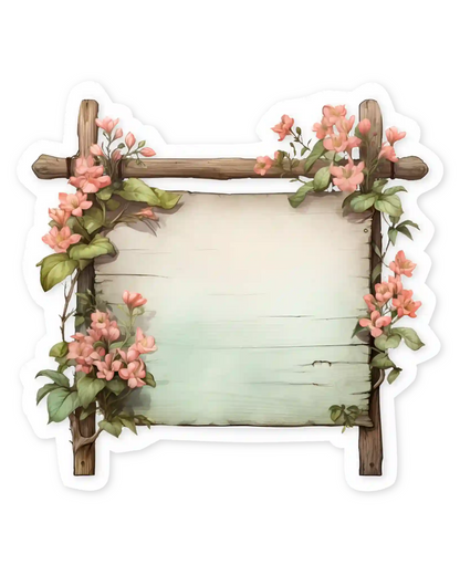 Naljepnice za planer Spring garden, ilustracije detalj tabla ukrašena cvijećem
