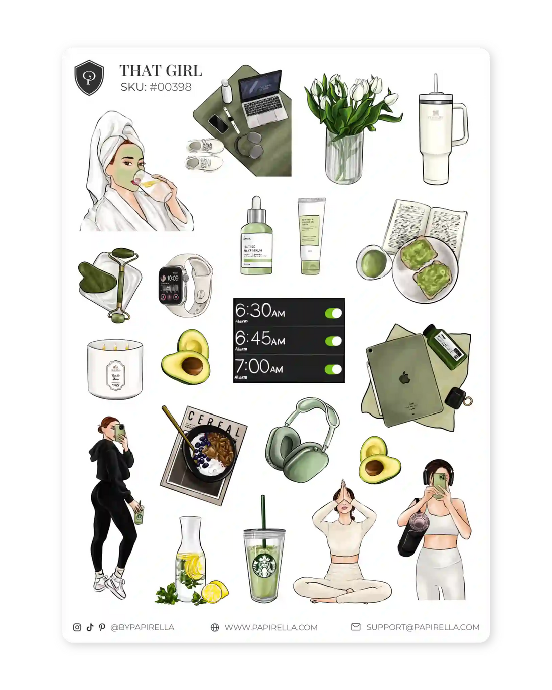 Napljepnice za planer That Girl ilustracije