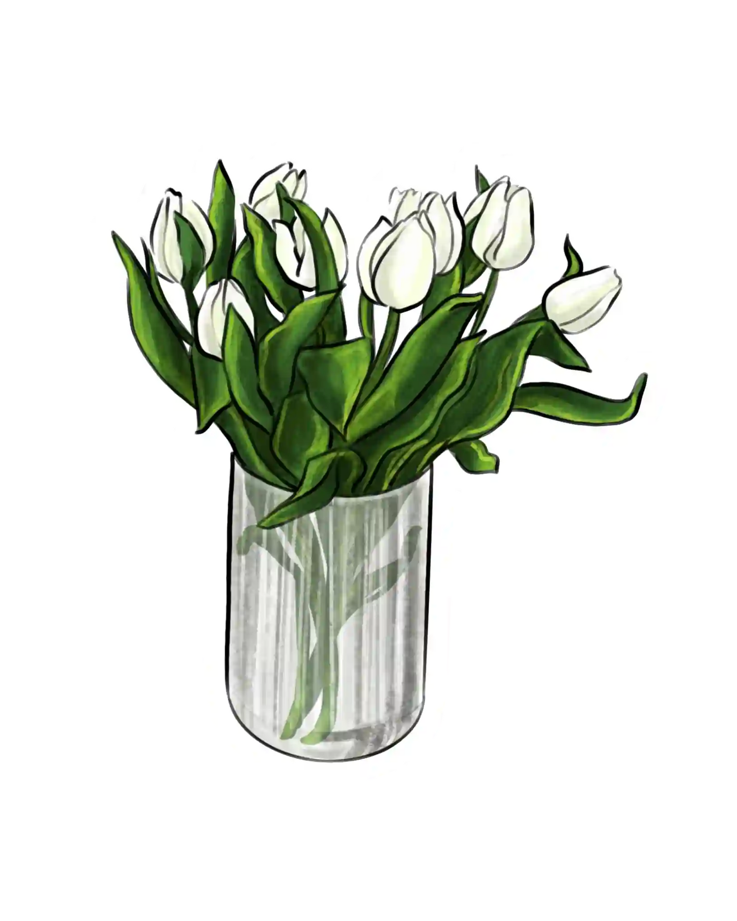 Napljepnice za planer That Girl ilustracije detalj vaza sa cvijećem