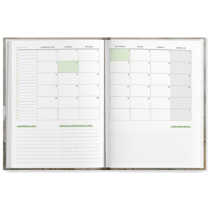 Business planer 2026 rubrika mjesečni planer