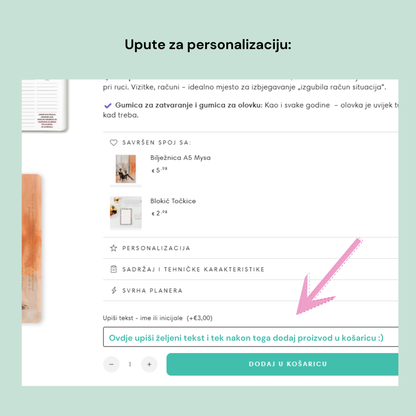 Upute za personalizaciju Art