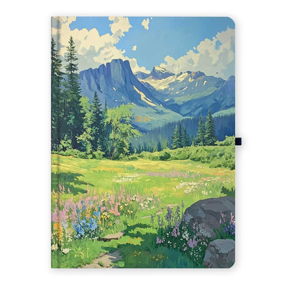 Pejzaž, livada i planina